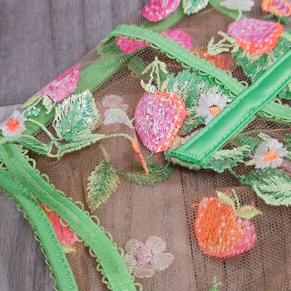 NWT Honey Birdette Lottie Green Suspender Garter Belt Size XL - Picture 5 of 6